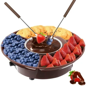 10-oz Chocolate Fondue kit - Temperature Control, Detachable Serving Tray - Picture 1 of 7