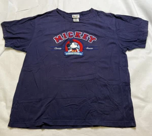 Walt Disney World Adult XL Navy Blue Embroidered T Shirt Mickey Classic Mouse - Picture 1 of 7