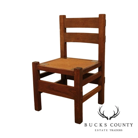 Antique Mission Oak Arts & Crafts Period Rush Seat Side Chair Cover