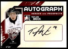 2010-11 In The Game Heroes and Prospects Autographs Taylor Beck Auto TAYLOR BECK