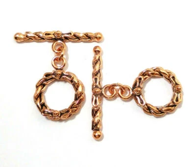 4 Set 32X17mm Bali Toggle Clasp Antique Copper Jewelry Making535 vc-58 - Image 1 of 3