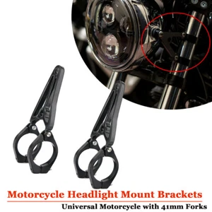 Motorrad 41mm Scheinwerfer Halter Lampenhalter Halterung Gabel für Cafe Racer - Picture 1 of 8