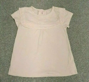 Girls Pink Lace Frill Top 4-5 years - Picture 1 of 4