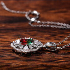 Women Elegant Jewelry Cubic Zirconia 925 Silver Necklace Pendants Gifts