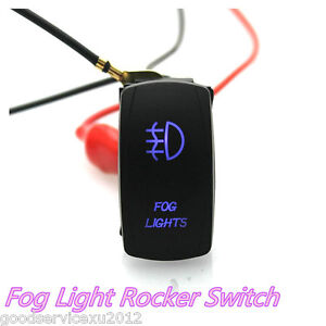 Practical 12V 20A/24V 10A Car Fog Lamp 5-Pin Laser Rocker Switch On-Off Blue LED