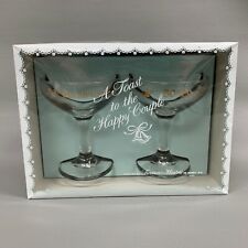 Treasure Masters Glass Glasses 50th Anniversary A Toast to the Happy Couple 