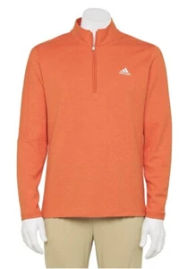 Men's adidas 3-Stripes Quarter-Zip 1/4 Pullover Top Orange XXL 2XL - Picture 1 of 1