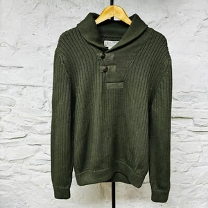 NWT Duluth Trading Co Infantry Sweater High Neck Wool Blend Green $89 Men’s Med - Picture 1 of 7
