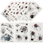 10 arkuszy Naklejka na twarz pająka Halloween Tatuaż Szablony Naklejki Naklejki Śmieszne