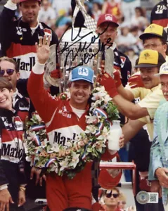 RICK MEARS SIGNED AUTOGRAPHED 8x10 PHOTO CELEBRATED INDY 500 LEGEND BECKETT BAS - Picture 1 of 2
