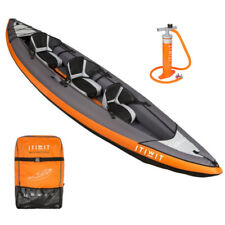 KAYAK INFLATABLE Kayaking Sports Orange 2-3 Person Paddle Not Included
