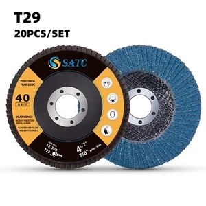 20Pack 4.5" 4-1/2" Grinder Grinding Wheel 40 Grit Zirconia Flap Sanding Disc - Picture 1 of 9
