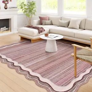 Lahome Pink Washable Rugs 8x10 Large Area Rugs for Living Room 8x10,Abstract ... - Picture 1 of 9