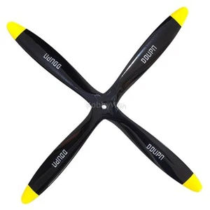 4 Blades 18x10 Engine Wood Propeller Black for Nitro Gasoline RC Model Airplane - Picture 1 of 8