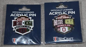 Ohio State Buckeye National Championship Football vs Michigan 1961 1970 Pins OSU - Picture 1 of 3