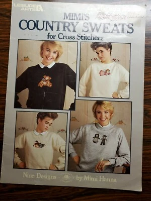 Mimi's Country Sweats Waste Canvas Cross Stitch Pattern leasure arts Leaflet 503 - Image 1 of 2