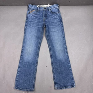 Ariat Jeans Boys 10 Blue B4 Relaxed Bootcut Denim Western Cowboy Washed Out Fade - Picture 1 of 16
