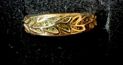 Ring Gg 375, grüne Turmaline, Gr. 53 (17), 3,7 Gramm, 2,5- 5,5 mm Breite - Bild 1 von 4