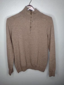 Gap Women Italian Merino Wool 1/4 Zip Sweater Large Pullover Preppy Old Money P3 - Picture 1 of 7