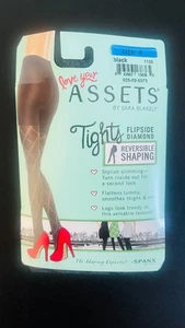Spanx love your assets Size 4 black flipside diamond tights - Picture 1 of 2