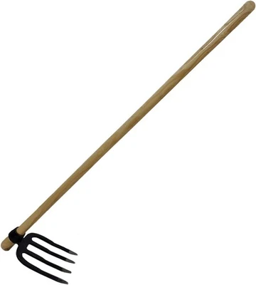 Azada de jardín de ojo redondo de alta resistencia - excavación de suelo afilada a mano de acero de alto carbono Foto 1 de 4