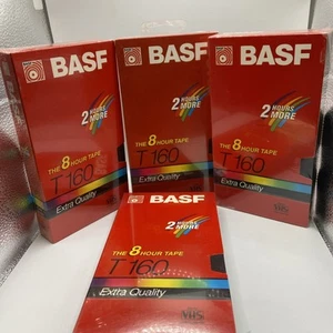 🔥🔥4 BASF T-160 VHS Extra Quality Stereo Blank Tapes🔥🔥🔥💯💯 - Picture 1 of 1