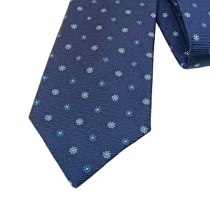Corbata de seda Bonobos para hombre 60,25” azul marino tejida floral margarita foulard clásica nueva - Imagen 1 de 3