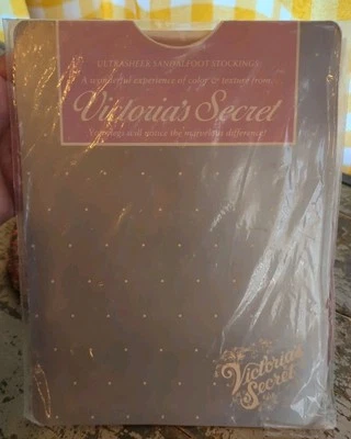 Nuevo Victoria's Secret Diseñador Lencería Rosa B Ultra Transparente Sandalia Medias Foto 1 de 4