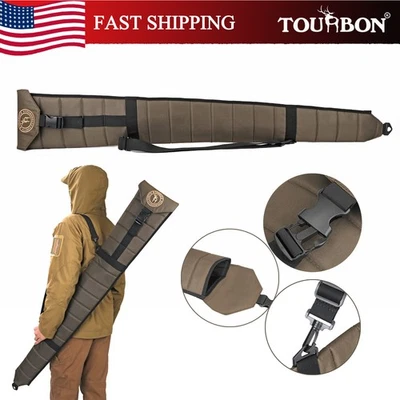 TOURBON Nylon Gun Slip Shotgun Bag Cover Soft Padded Hunting Tactical Gun Case - Image 1 of 4