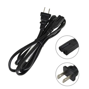 2 Prong Power Cord Polarized 5Ft Cable For Vizio Tv D/E/M Series, Sewing Machine - Picture 1 of 9