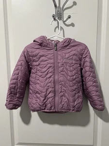 Columbia Giacca Bambina Doppio Problema Viola Puffer Pile 3T Reversibile - Foto 1 di 9