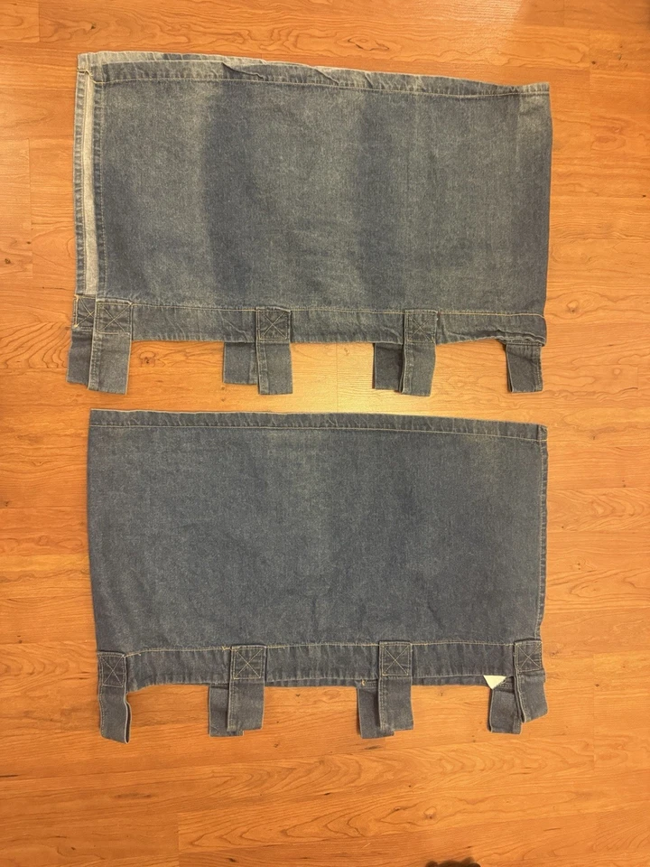 WOOLRICH 蓝色牛仔裤西部 (2) 标签上衣短草皮板 DRAPERY 53X15 — 第 1/4 张图片