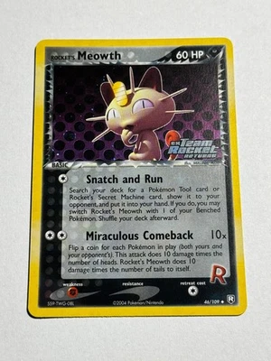 Rocket’s Meowth 66/109 – Team Rocket Returns (2004) – Reverse Holo – NM - Image 1 of 4