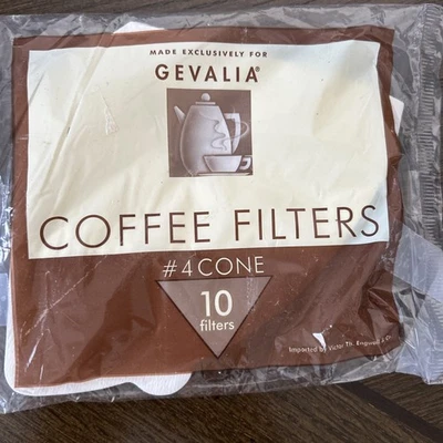 Gevalia 10 Count #4 Cone  Paper Coffee Filters NEW - Image 1 of 2