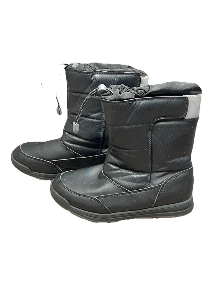 Lands End Youth Black Winter Snow Boots Waterproof Size 5 - Image 1 of 4