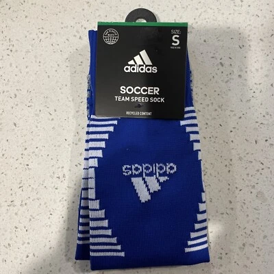 New Adidas Soccer Team Speed Soccer Socks Royal Blue Sz S(13C-4Y) - Image 1 of 4