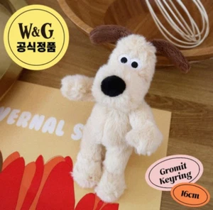 Peluche pupazzo ufficiale Wallace & Gromit serie: portachiavi Gromit 6,2" pupazzo di peluche - Foto 1 di 6