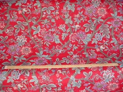 7-7/8Y Brunschwig et Fils BR-79138 Chanterac en tela de tapicería para cortinas rojas Foto 1 de 4