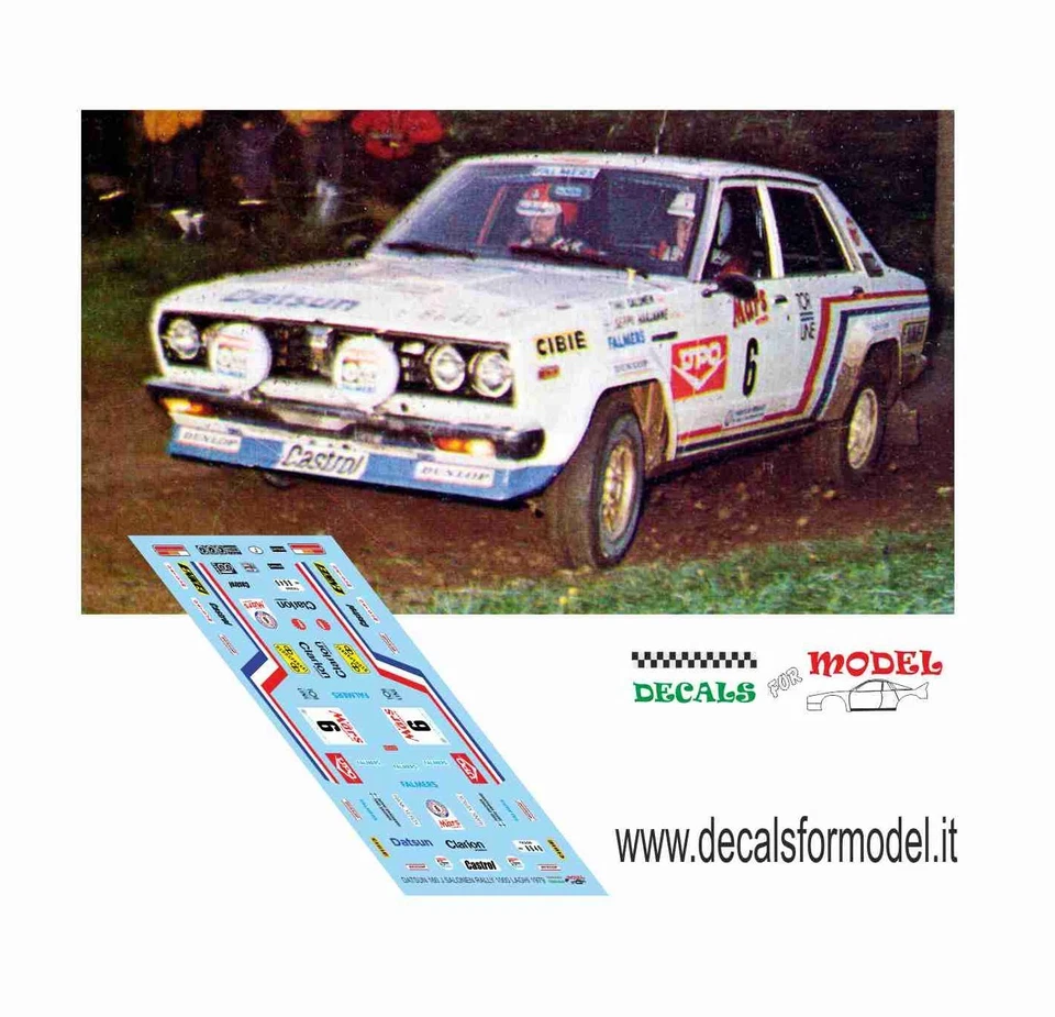 DECALS 1:43 DATSUN VIOLET 160J SALONEN RALLY 1000 LAKES 1979 - Immagine 1 di 1