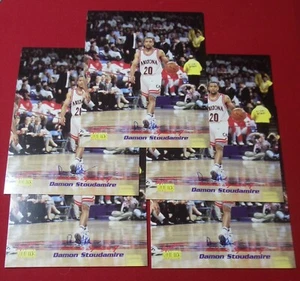 1995 Signature Rookies Damon Stoudamire Autograph Lot of 5 On Card AUTO 8X10 - Picture 1 of 2