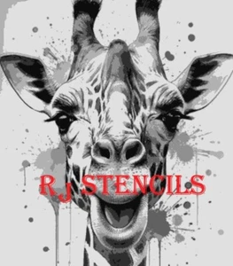 Multilayer step by step airbrush tattoo cake stencil GIRAFFE A4 - Picture 1 of 1