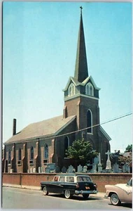 Lewes Delaware DE, Old St. Peter's Episcopal Church, Roadside, Street, Postcard - Picture 1 of 2