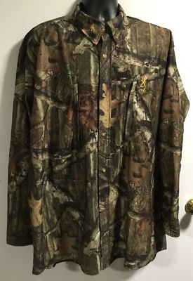 Browning Wasatch Long Sleeve Mesh Mossy Oak  Camouflage Lite Shirt - 2XL - Image 1 of 4
