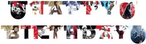 STAR WARS THE LAST JEDI Happy Birthday Letter Party Banner Decoration Boys Girls - Picture 1 of 2