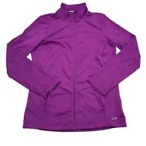 Champion Sweatshirt Womens S Purple Full Zip High Neck Quick Dry Active Wear