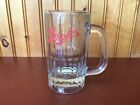 Stroh’s Beer Mug. Red Lettering On Clear Glass . 10oz