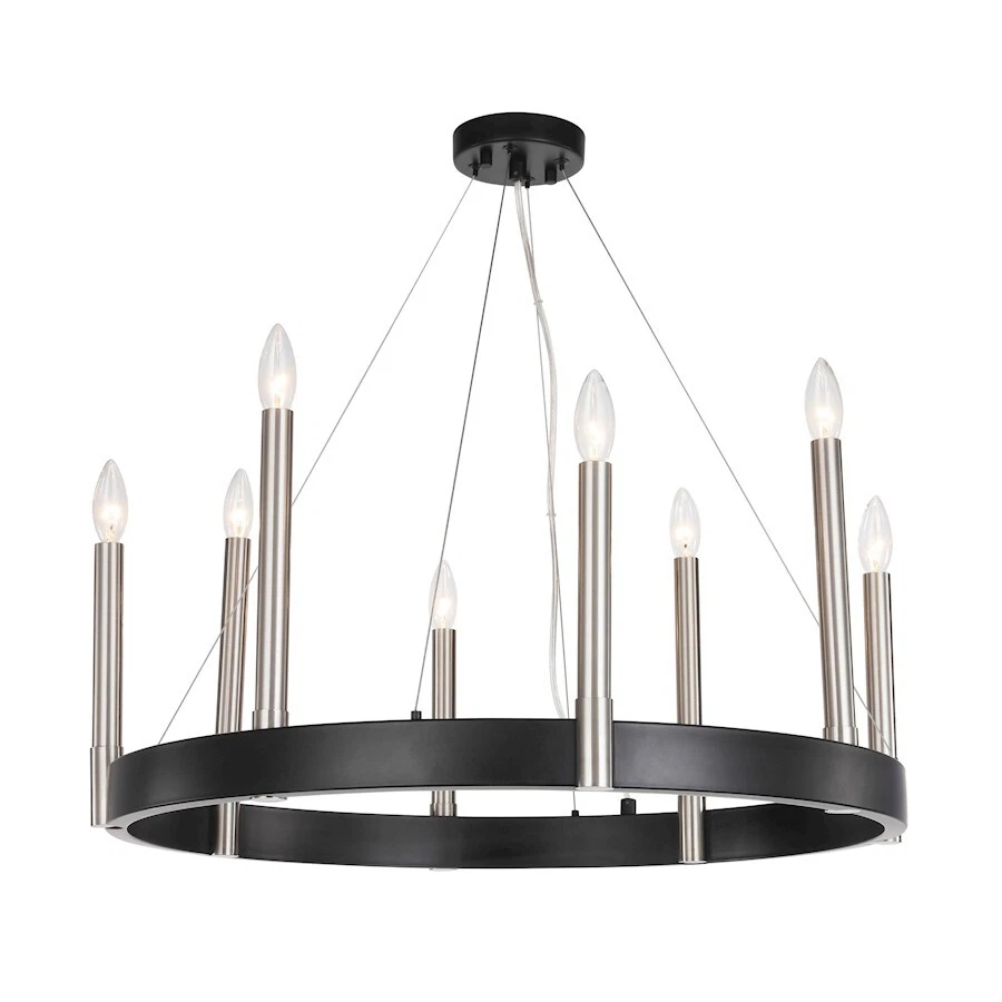 Woodbridge Lighting Garret 8-LT colgante circular, níquel antiguo - 17528ATN Foto 1 de 1