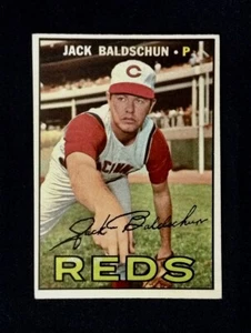 1967 #114 Jack Baldschun Reds Topps Free Shipping EX-NR-MT - Foto 1 di 2