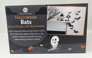 Huntington Home Aldi Halloween Bats Indoor Outdoor 8 Pieces Spooky Creepy NEW - Picture 1 of 3
