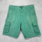 Luigi Bertolli Weekend Mens Shorts Size 36 Cargo Style Pockets Green